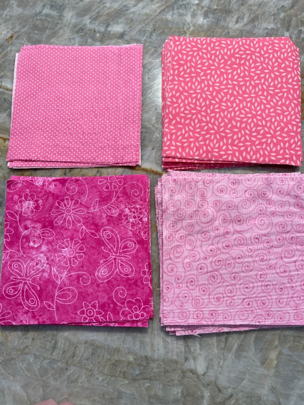 73 Precut 5" Cotton Quilt Squares Charm Pack